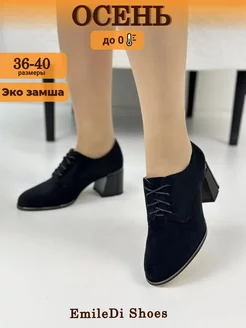 Полуботинки демисезонные на каблуке EmileDi Shoes 144319280 купить за 1 443 ₽ в интернет-магазине Wildberries