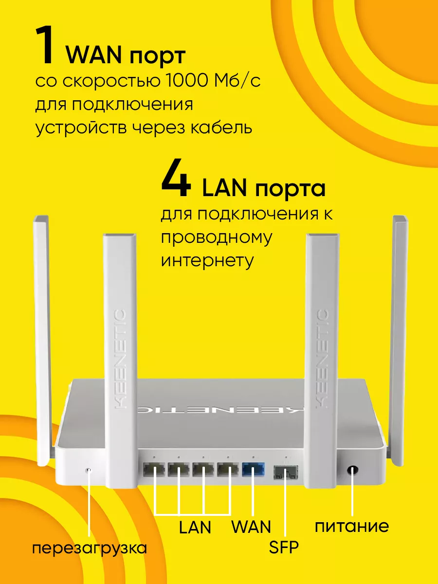 Роутер Wi-Fi KEENETIC Giga KN-1011 2 частоты 1000 Мбитс USB KEENETIC  144338384 купить за 11 141 ₽ в интернет-магазине Wildberries