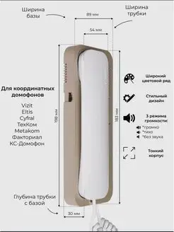 Трубка домофона Cyfral Smart-U координатная (бело-бежевый) CYFRAL 144367782 купить за 2 313 ₽ в интернет-магазине Wildberries