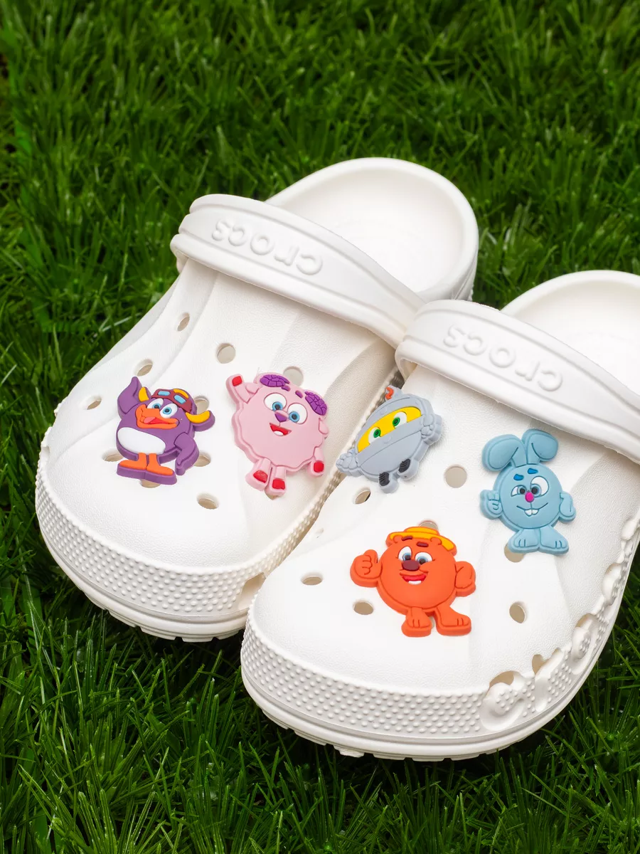 Jibbitz джибитсы набор для crocs и сабо дробсы клипсы шармы Смешарики 2  серия 144377245 купить за 564 ₽ в интернет-магазине Wildberries