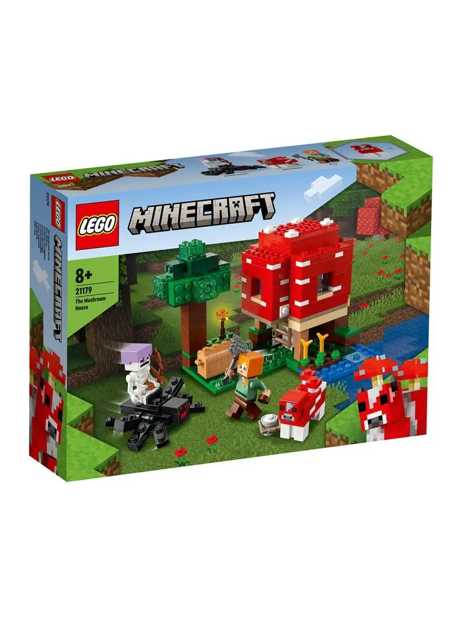 Конструктор Minecraft 21179 Грибной дом LEGO 144435635 купить за 2 658 ₽ в  интернет-магазине Wildberries