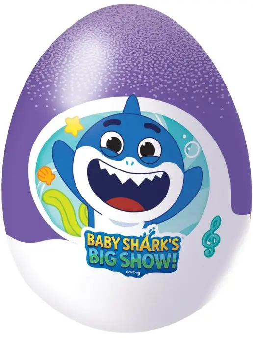 Конфитрейд Шоколадное яйцо Baby Shark Шоки Токи, 24 шт по 20г, 24 шт, 20 г, фото 2