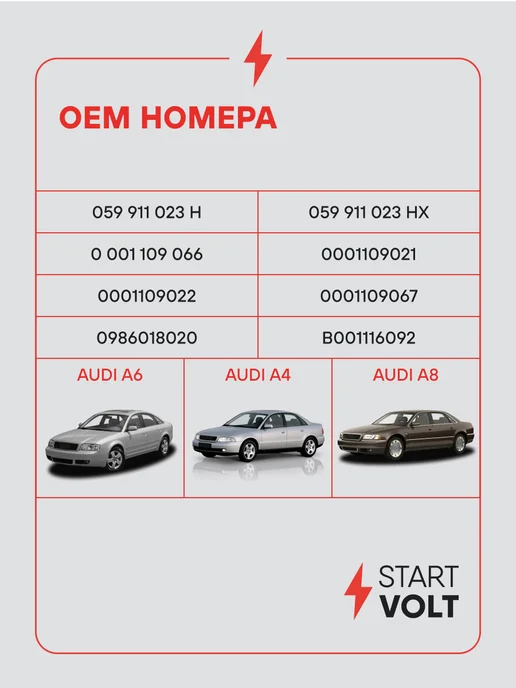 STARTVOLT Стартер Audi A6 A4 A8, вариант, фото 2