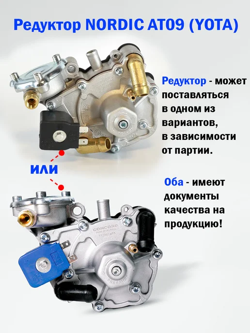 TOMASETTO (YOTA) Редуктор ГБО TOMASETTO Nordic AT09 от CONCORD 170 л.с, 170 л, фото 2