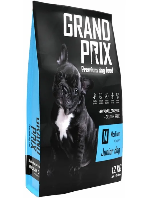 Сухой корм GRAND PRIX Птица для собак, средние, щенки, 12 кг, фото 2