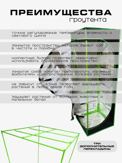 Oxford Гроубокс Growbox Гроутент 100*100*200, 100x100, фото 2