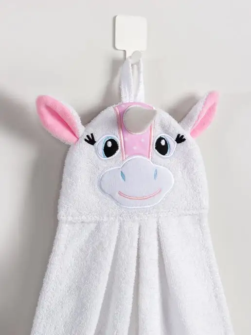 Fluffy Bunny Мини-полотенце "Единорог" с розовой гривой, розовый, фото 3