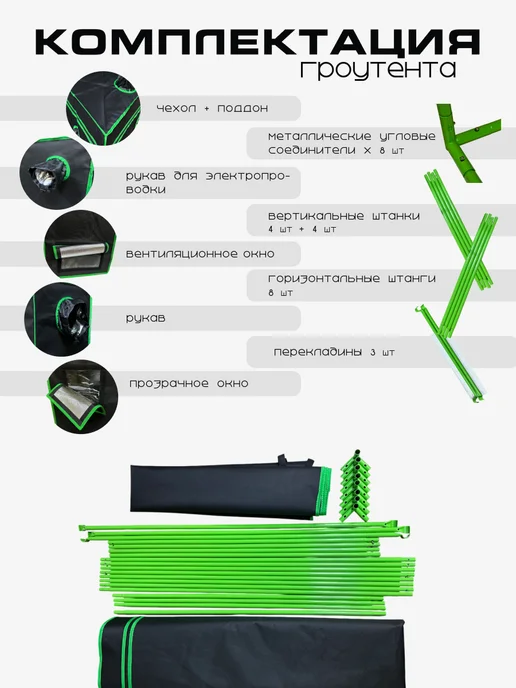 Oxford Гроубокс Growbox (гроутент) 120*120*200 см, 120x120, фото 7
