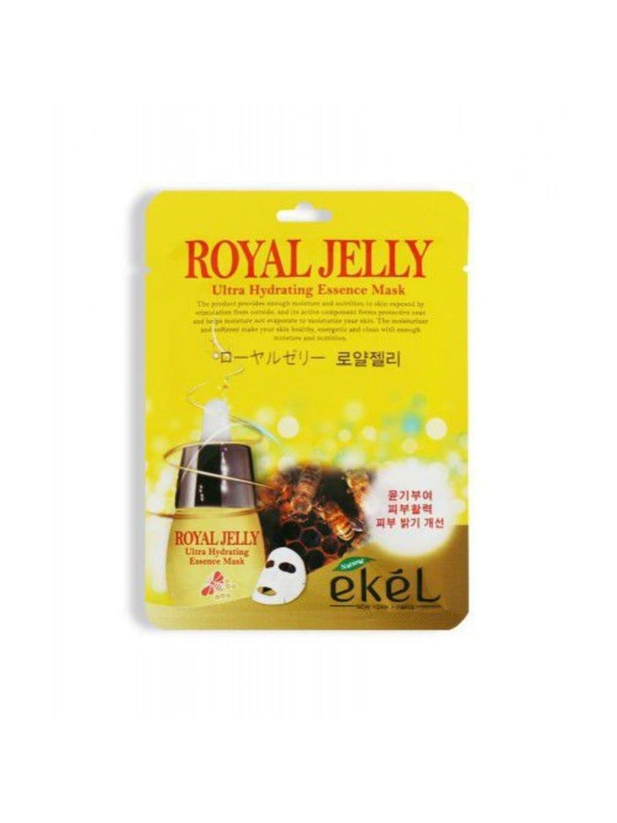 Ekel Royal Jelly Ultra Hydrating Essence Mask. Маска тканевая с пчелиного молочка с 25 мл Ekel. [Doris] тканевая маска для лица мед Honey real Essence Mask, 25 мл. Маска для лица Royal Jelly с маточным молочком. Маска royal jelly