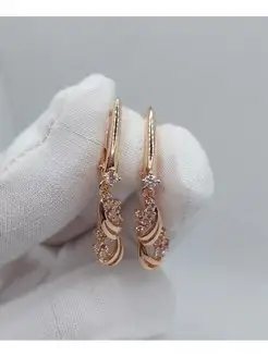 Позолоченные висячие серьги медсплав Fallon Jewelry 144598351 купить за 496 ₽ в интернет-магазине Wildberries