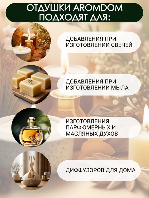 Aromdom Отдушка для свечей и мыла. 15 мл. Малина Зелень, 15 мл, фото 2