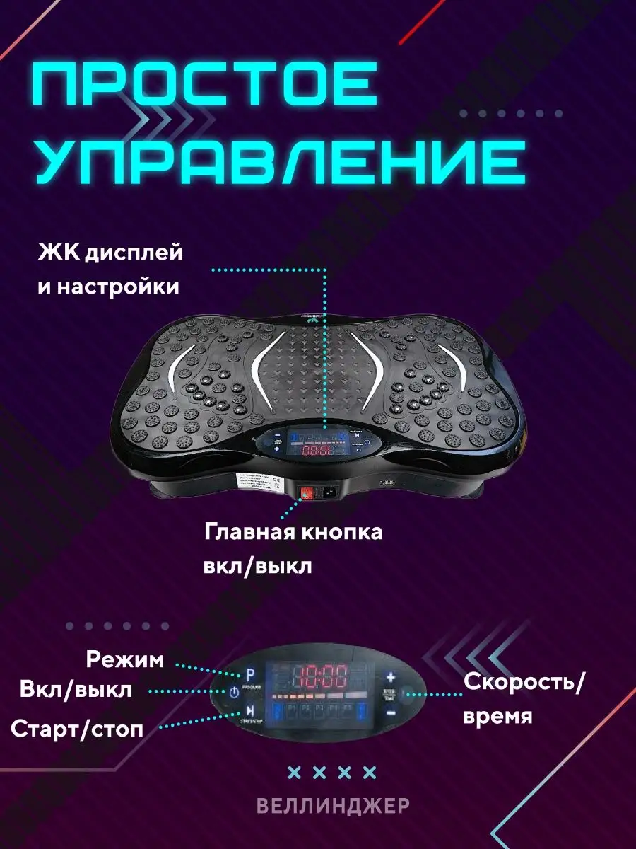 Виброплатформа для похудения кардио степпер для дома Wellinger 144607427  купить за 7 590 ₽ в интернет-магазине Wildberries