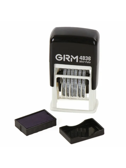 GRM Нумератор 6-разрядный, оттиск 15х3 мм синий, 4836, 12414, 15x3 мм, фото 5