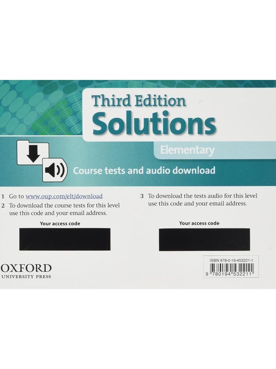 Solutions 3 ed Elementary Course Tests and Audio Download Oxford University  Press 144622190 купить за 106 ₽ в интернет-магазине Wildberries