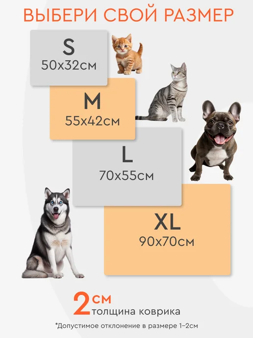 MiloPets Коврик подстилка для собак средних пород лежанка 70х55 см, вариант, фото 7