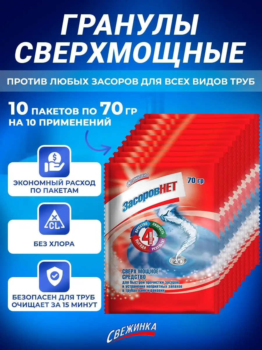 Средство от засоров для...