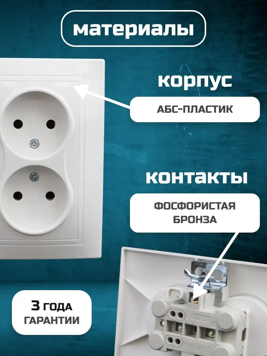 Розетка двойная внутренняя встраиваемая белая TDMElectric 144627396 купить  за 889 ₽ в интернет-магазине Wildberries