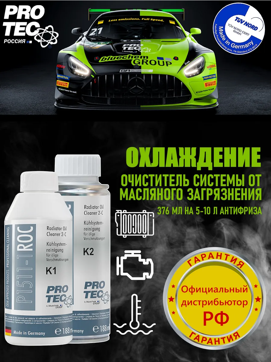 Очиститель сис/охл от масляных загрязнений 2-комп Про-Тек