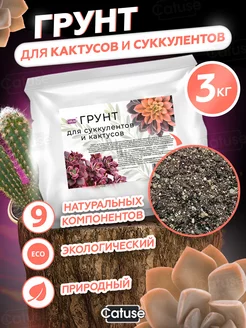 Грунт для суккулентов и кактусов, пальм, замиокулькаса 3 кг Catuse 144730726 купить за 467 ₽ в интернет-магазине Wildberries