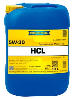 Моторное масло RAVENOL HCL 5W-30, 10 литров RAVENOL 144766741 купить за 12 704 ₽ в интернет-магазине Wildberries