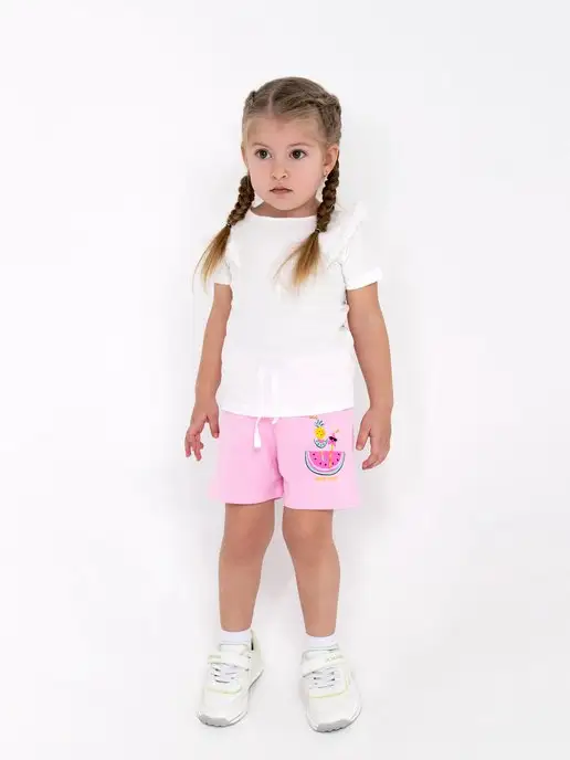 Mami-kids Шорты для новорожденных хлопковые для детей, розовый, фото 2