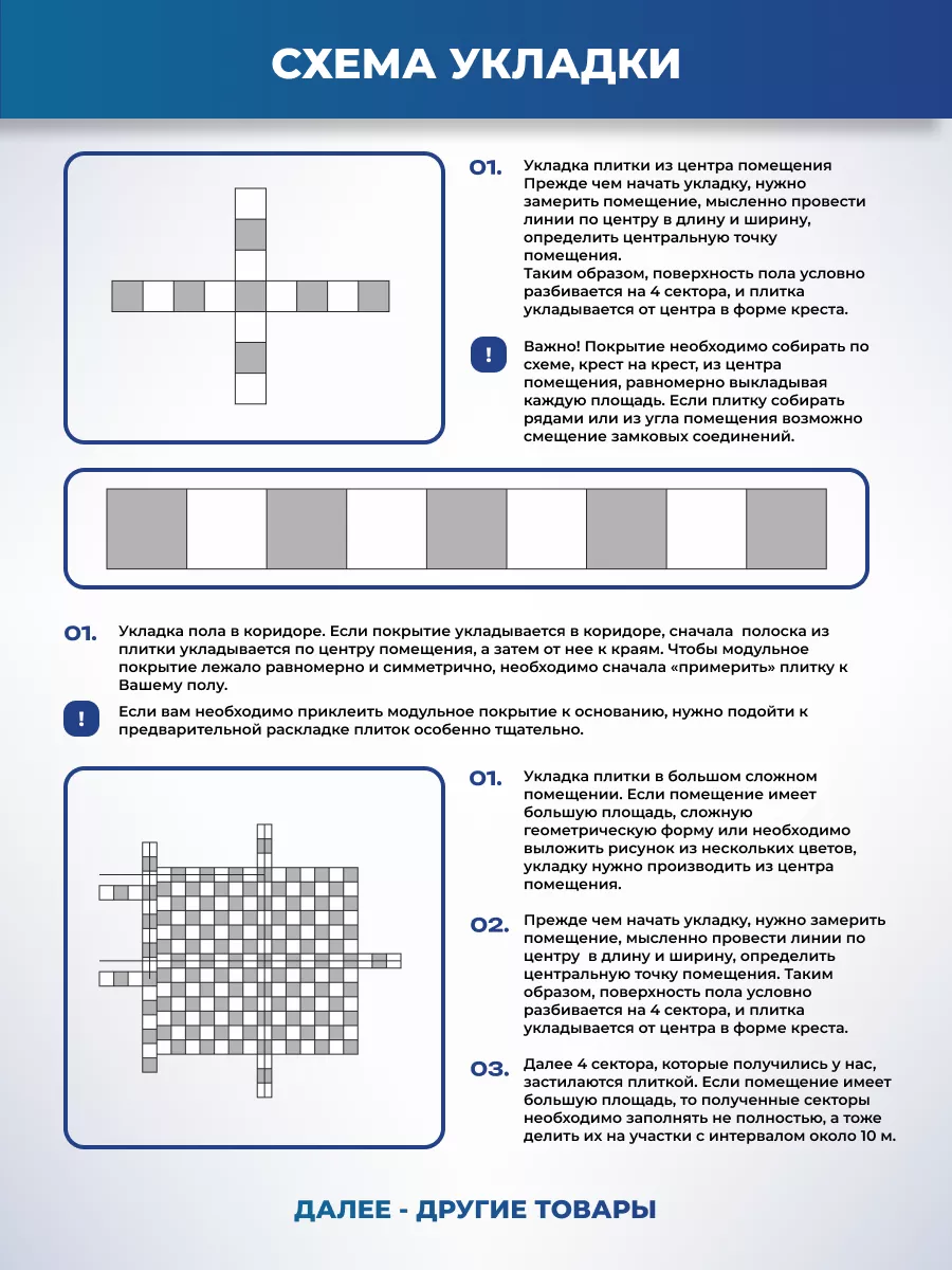 Схемы раскладки плитки