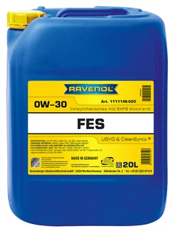 Моторное масло RAVENOL FES 0W-30, 20 литров RAVENOL 144831552 купить за 40 396 ₽ в интернет-магазине Wildberries