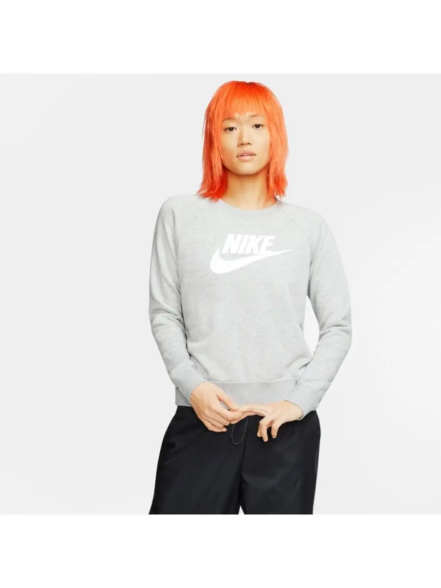 Nike essential fleece crew oversized sweatshirt sale