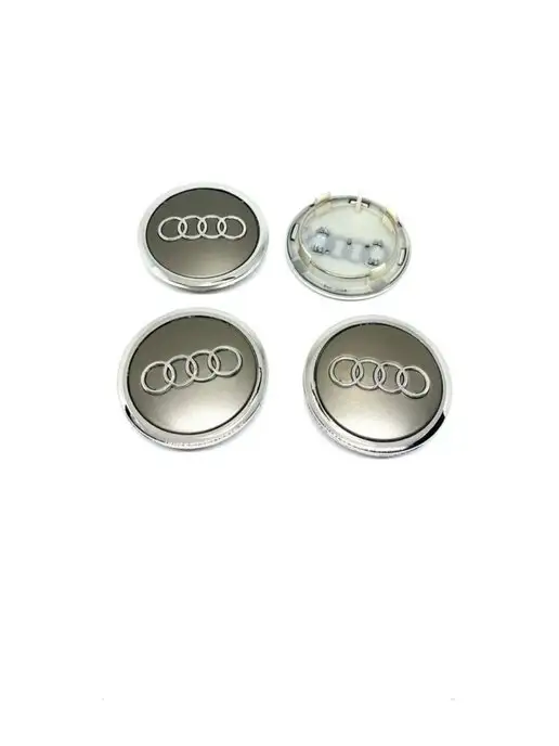 ДАВИ НА ГАЗ Заглушка на диск колеса AUDI колпачок литого диска АУДИ, серый, в упаковке 30 г, фото 3