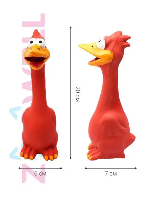 Zoowell Игрушка резиновая с пищалкой, красный, фото 7