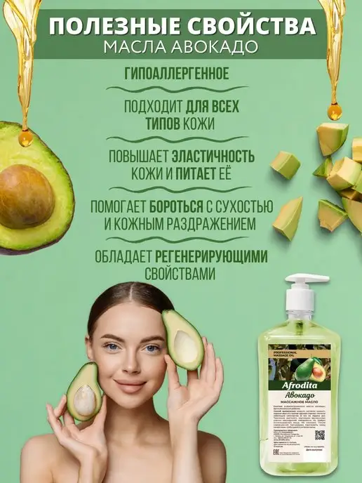 Afrodita OIL Массажное масло Авокадо для массажа, вариант, фото 2