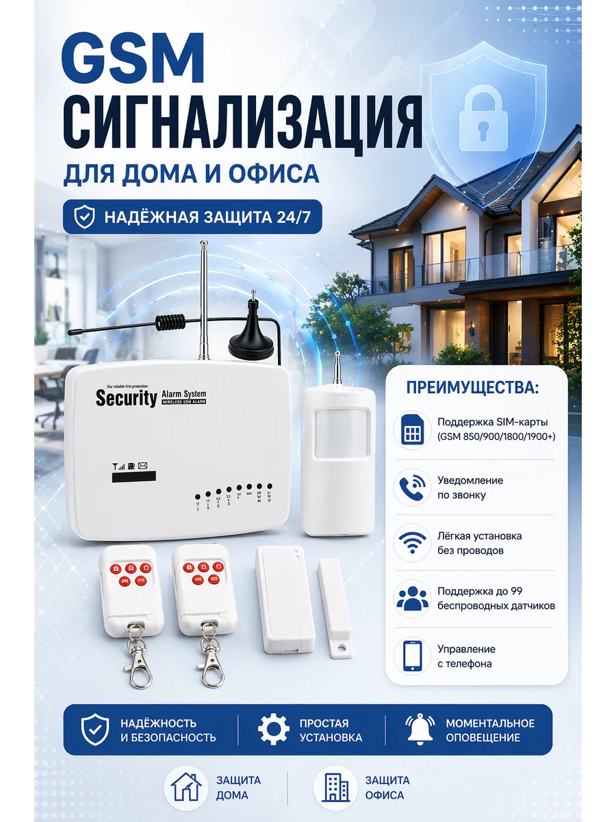 Охранная сигнализация GSM