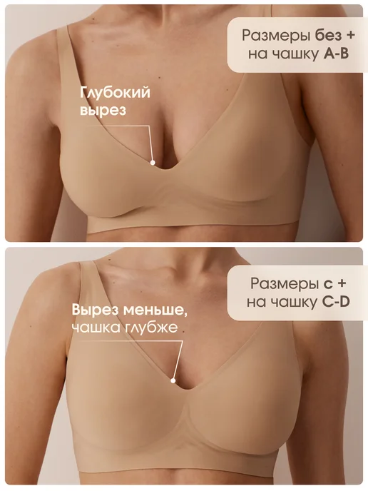 ВРЕМЯ ЦВЕСТИ Бюстгальтер бесшовный без косточек и поролона топ с чашками, вариант, фото 7