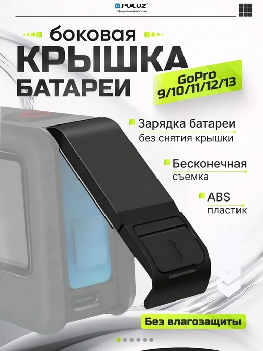 Puluz Боковая крышка для экшн камеры GoPro 13 12 11 10 9, вариант, фото 2
