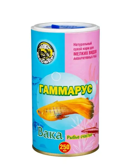 вака Корм прикормка для мелких и средних рыб Гамарус, вариант, фото 2
