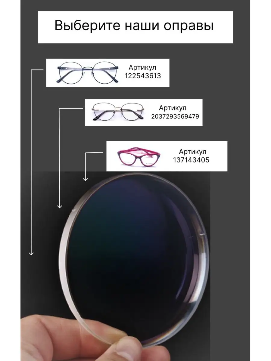 Астигматические линзы для очков с CYL от -0.5 до -2 Хорошие очки! 145013563  купить за 1 204 ₽ в интернет-магазине Wildberries