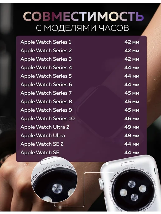BRONO MO Ремешок для Apple Watch 42 44 45 46 49 mm (Ultra 1-2), серый, фото 6