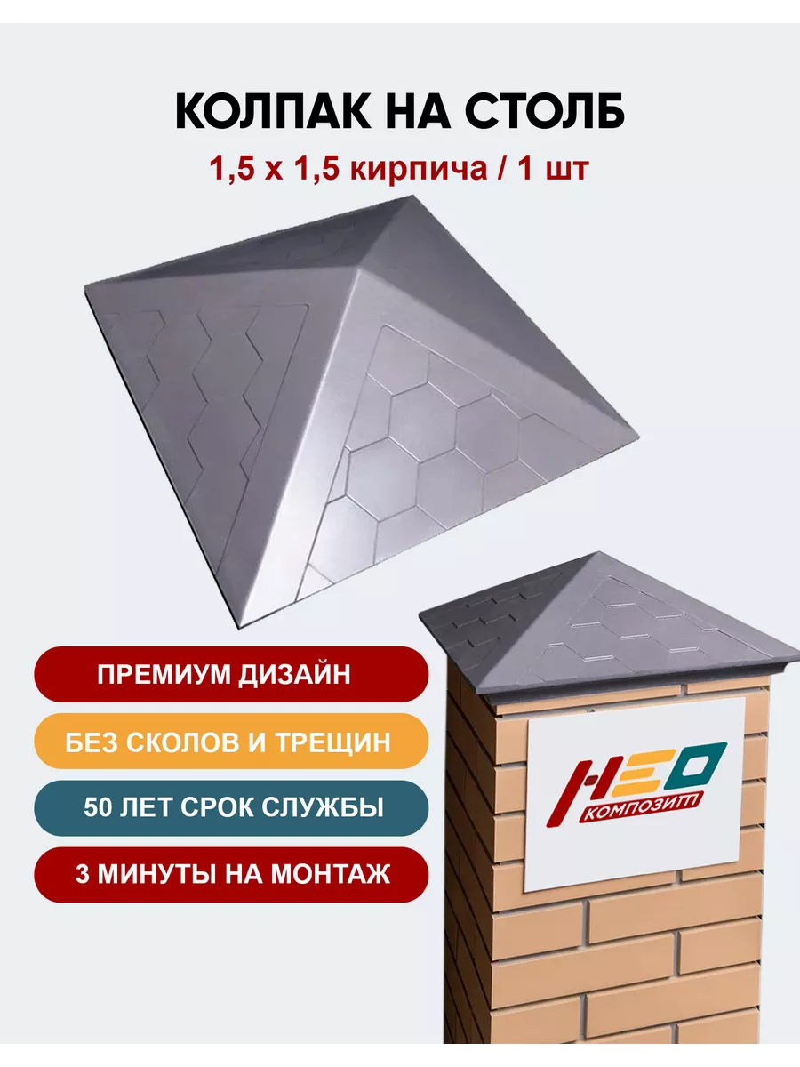 Что нужно знать о колпаках на бетонные и кирпичные столбы забора: виды и особенности монтажа