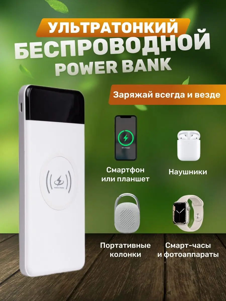 Внешний аккумулятор power bank повербанк для телефона мини CyberLine  145080277 купить в интернет-магазине Wildberries