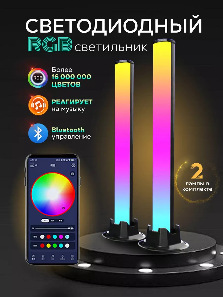 Светильник RGB светодиодный компьютерный LuHOME 145118501 купить за 1 416 ₽  в интернет-магазине Wildberries