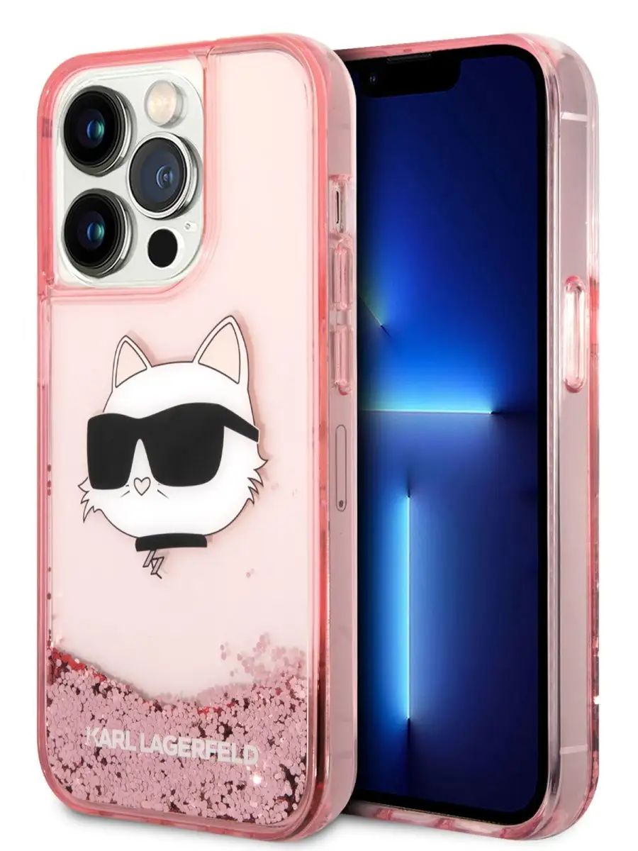 Чехол на iPhone 14 Pro Max жидкие блестки Liquid Glitter Karl Lagerfeld  145187281 купить за 1 946 ₽ в интернет-магазине Wildberries