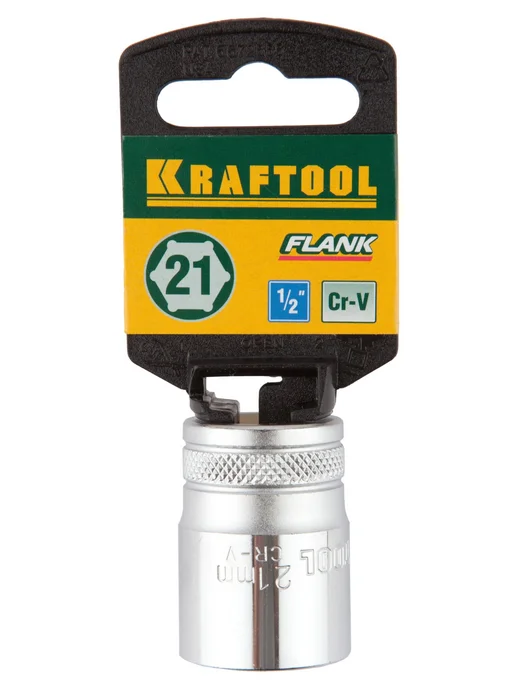 Kraftool Головка торцовая FLANK 21 мм 1 2 27805-21_z01, серый, фото 2