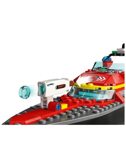 LEGO Конструктор City 60373 Пожарно-спасательная лодка, синий, фото 6