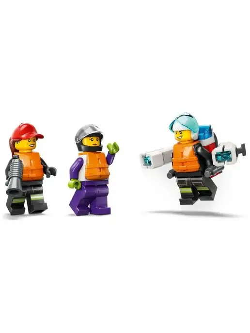 LEGO Конструктор City 60373 Пожарно-спасательная лодка, синий, фото 7