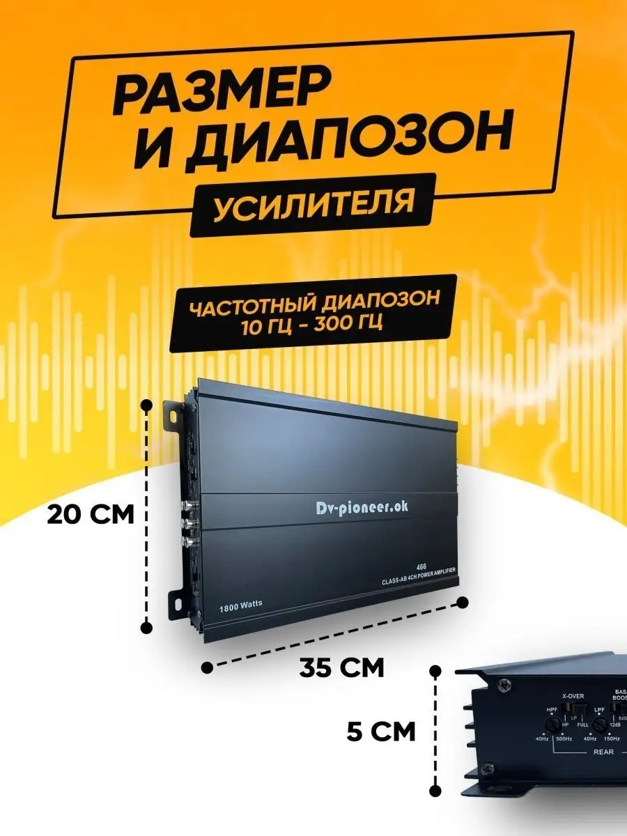 Усилитель звука автомобильный, 4х-канальный 145220194 купить за 2 469 ₽ в  интернет-магазине Wildberries