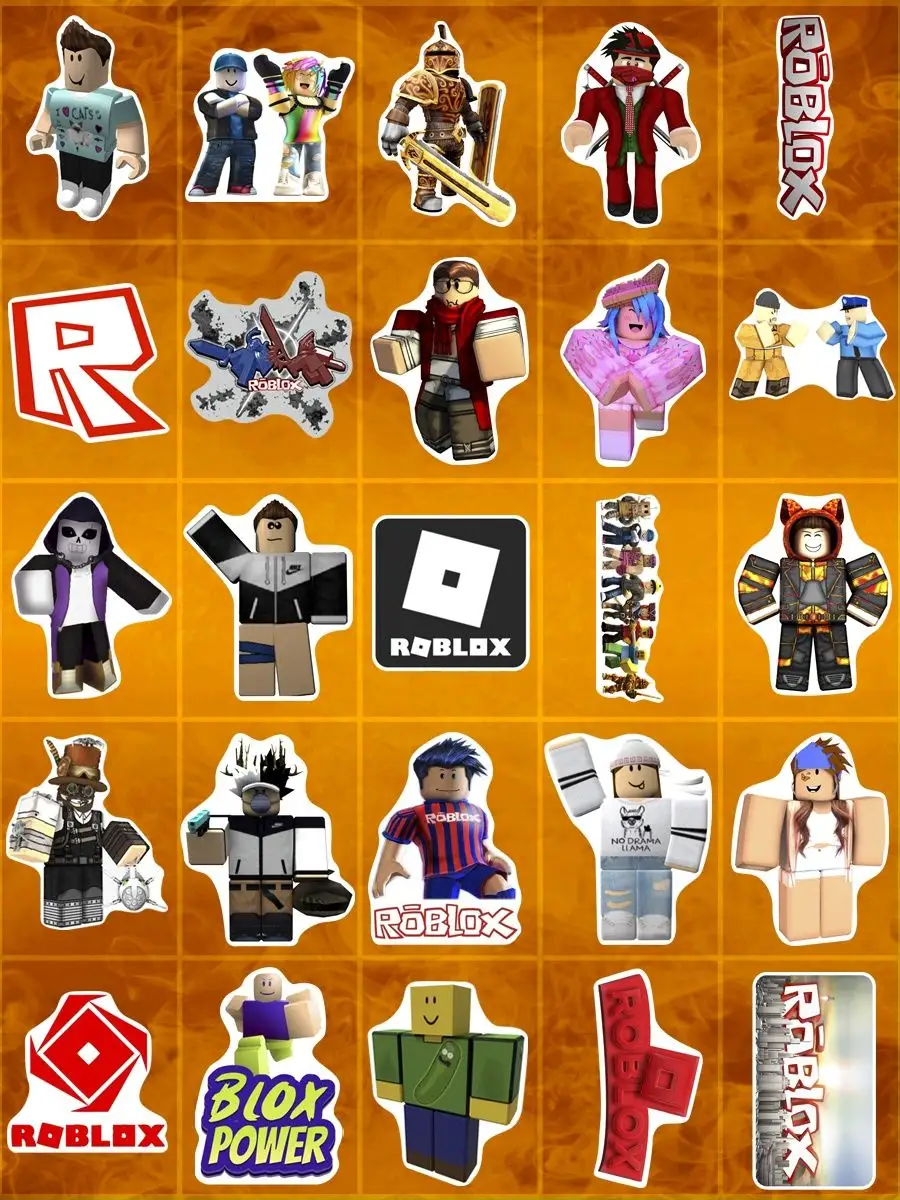 Стикеры наклейки на телефон стикерпак Роблокс фигурки Roblox Orange Fun  145236302 купить за 150 ₽ в интернет-магазине Wildberries