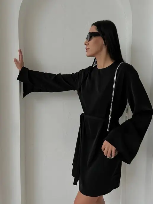 Платье Mira Fashion, черный (модель 4379) — Белорусский трикотаж в интерне�т-магазине Mirtrik