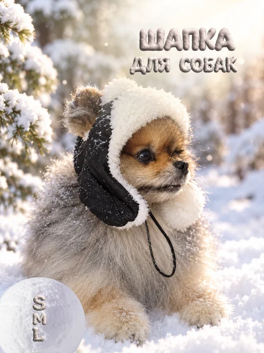 Patriky Шапка для собак демисезонная, черный