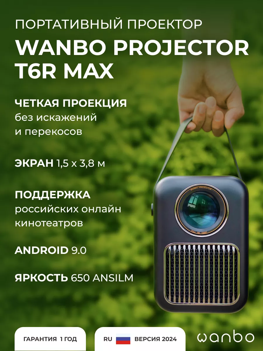 Портативный проектор Projector T6R Max Wanbo 145280772 купить за 26 062 ₽ в  интернет-магазине Wildberries