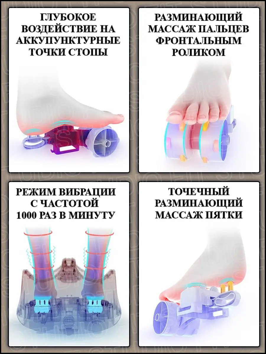 Массажер для ног и ступней с компрессией и вибрацией FITSTUDIO 145280966  купить за 7 538 ₽ в интернет-магазине Wildberries